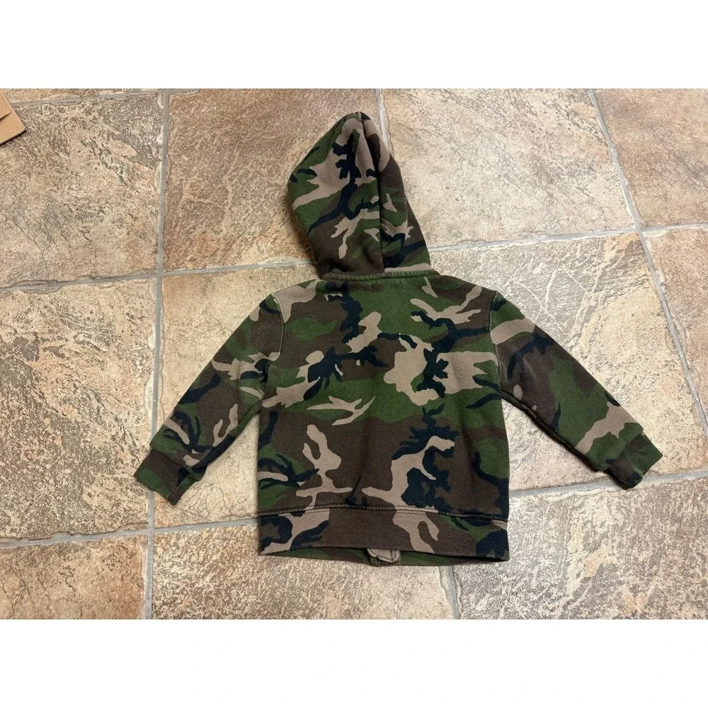 Ralph Lauren Toddler Boys Camouflage Full Zip Fleece Hoodie 18M Camo